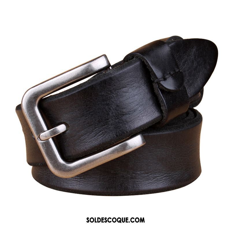 Ceinture Femme Amoureux Cuir Véritable Loisir Rétro Denim Pas Cher