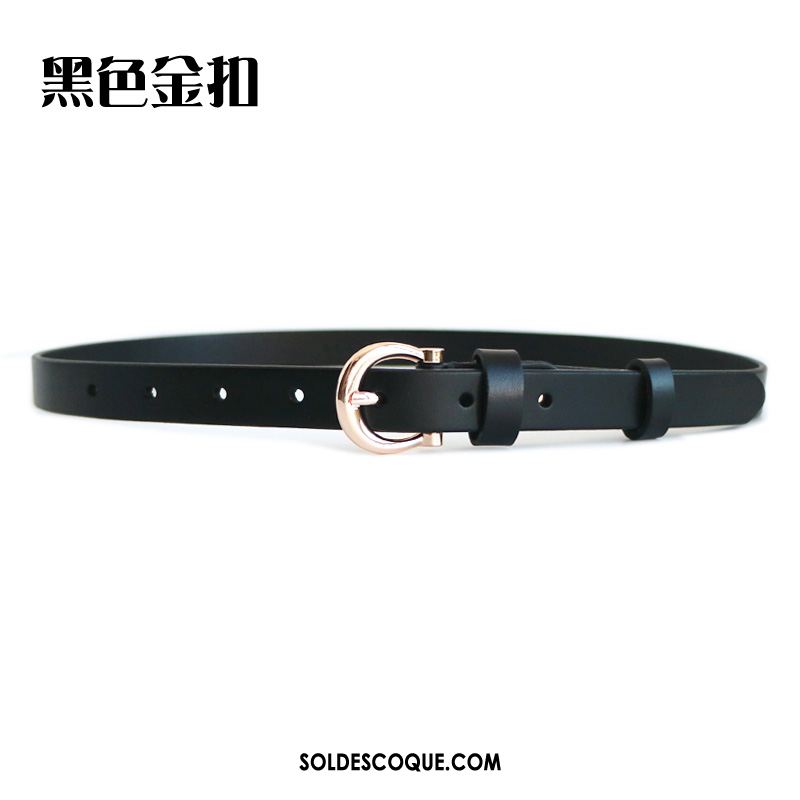 Ceinture Femme Banlieue Cuir De Vache Simple Loisir Exquis En Ligne