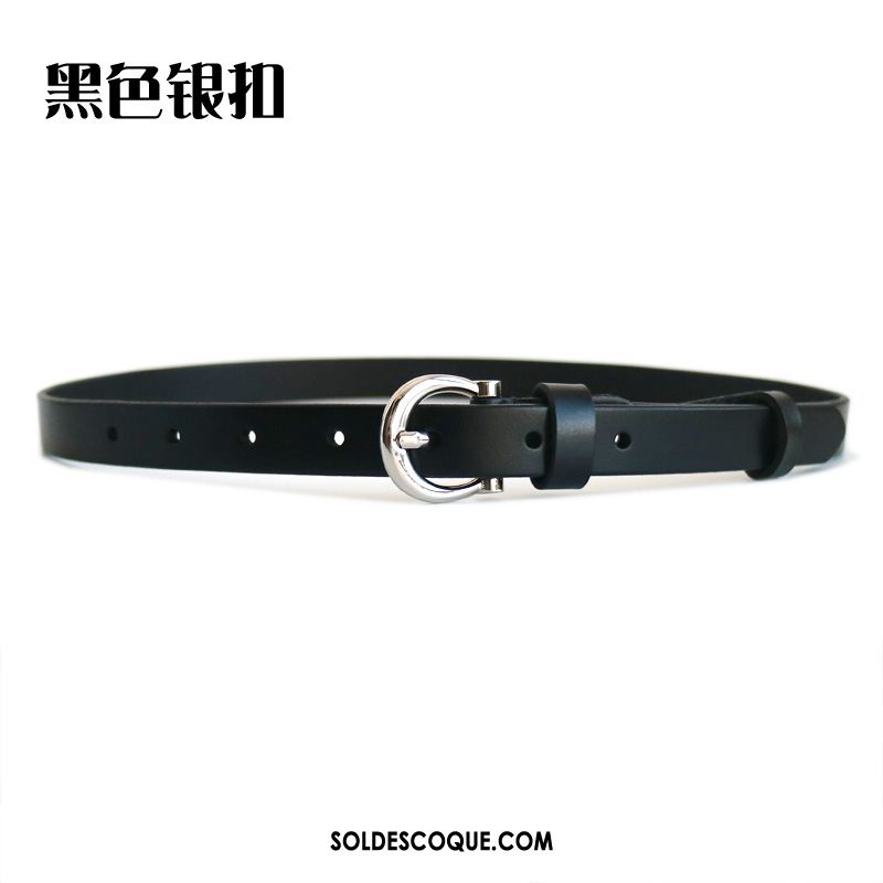 Ceinture Femme Banlieue Cuir De Vache Simple Loisir Exquis En Ligne