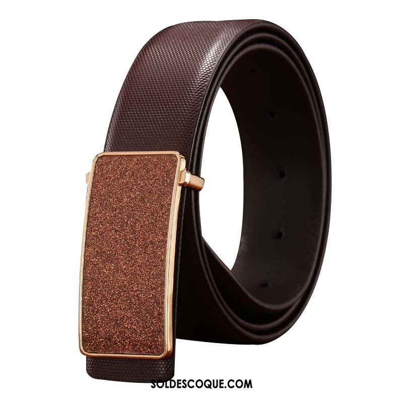 Ceinture Femme Blanc Cuir De Vache Lisse Loisir All-match Soldes