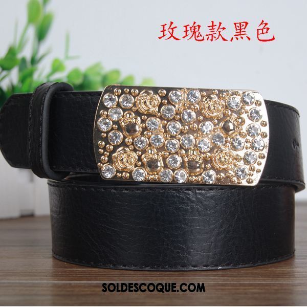 Ceinture Femme Blanc Mode Décoration Loisir Pierres De Strass En Ligne