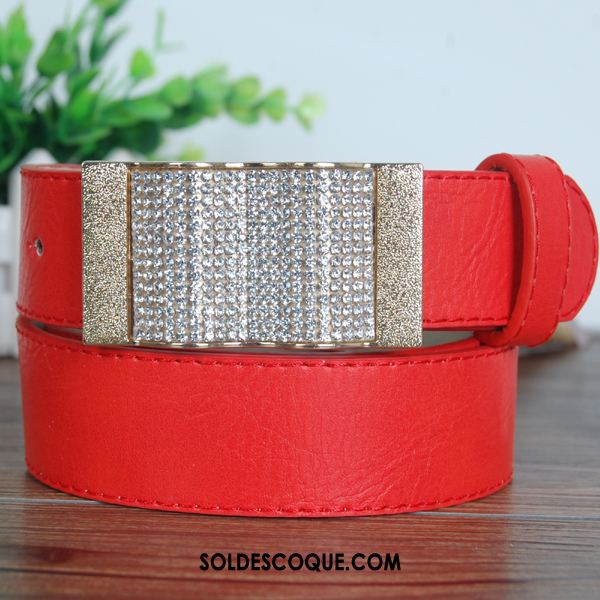 Ceinture Femme Blanc Pierres De Strass Décoration Diamant Mode En Vente