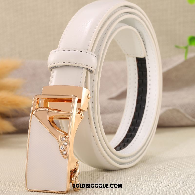 Ceinture Femme Boucle Automatique Simple Loisir Étudiant Jeans Pas Cher