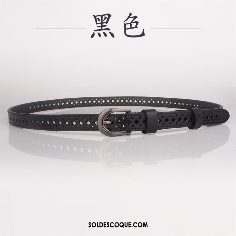 Ceinture Femme Couche De Tête Cuir Véritable All-match Simple Bien Pas Cher