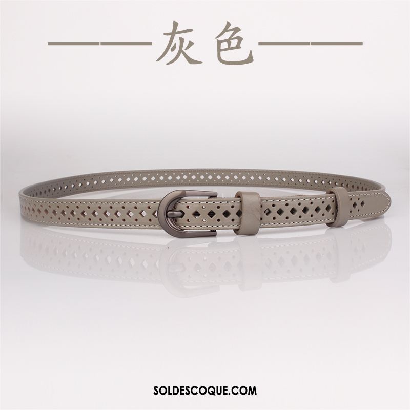 Ceinture Femme Couche De Tête Cuir Véritable All-match Simple Bien Pas Cher