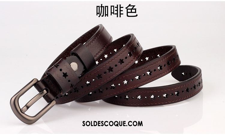 Ceinture Femme Couche De Tête Cuir Véritable All-match Simple Bien Pas Cher