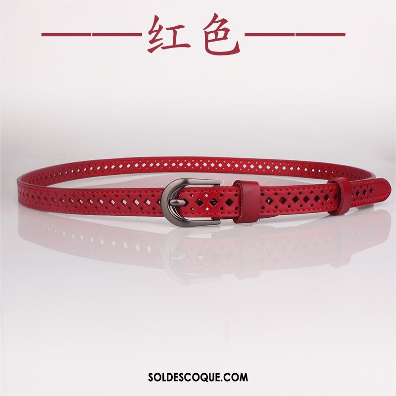 Ceinture Femme Couche De Tête Cuir Véritable All-match Simple Bien Pas Cher