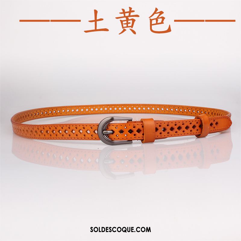 Ceinture Femme Couche De Tête Cuir Véritable All-match Simple Bien Pas Cher