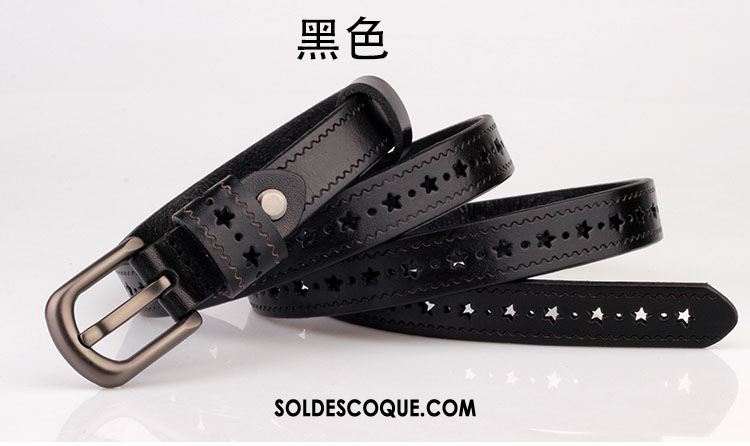 Ceinture Femme Couche De Tête Cuir Véritable All-match Simple Bien Pas Cher