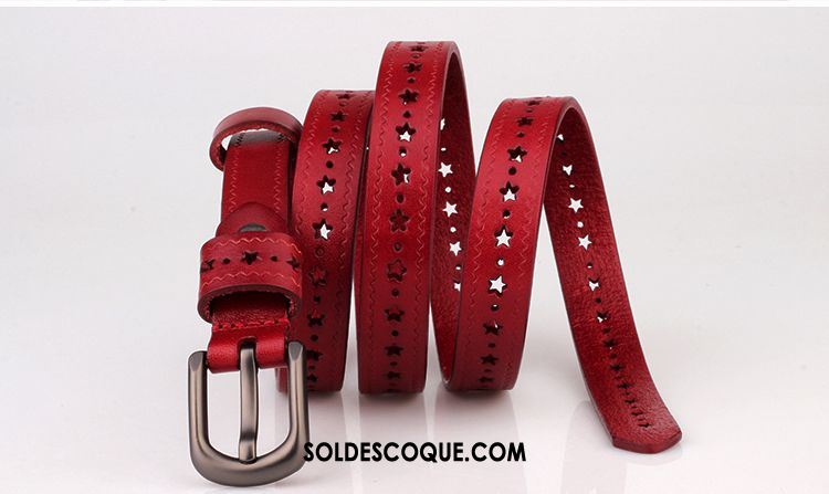 Ceinture Femme Couche De Tête Cuir Véritable All-match Simple Bien Pas Cher