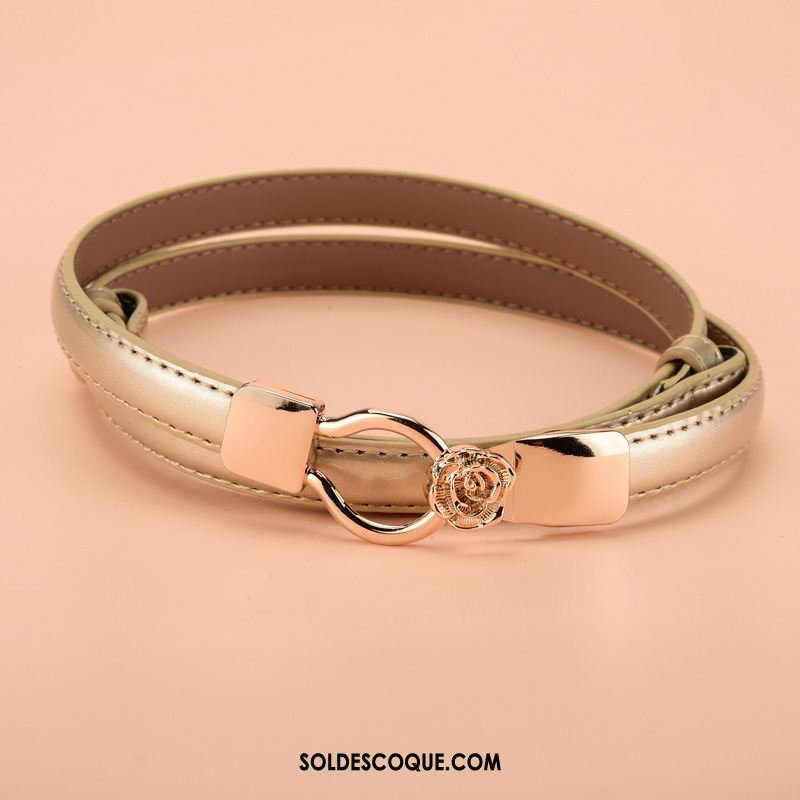 Ceinture Femme Cuir Verni Bien Décoration Doux All-match En Vente