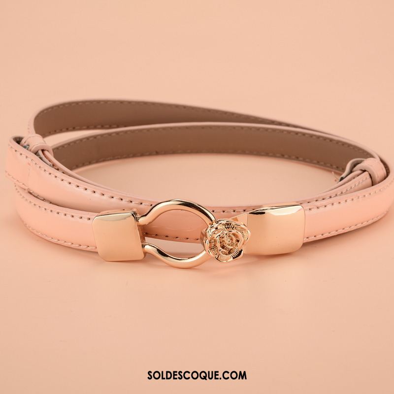 Ceinture Femme Cuir Verni Bien Décoration Doux All-match En Vente