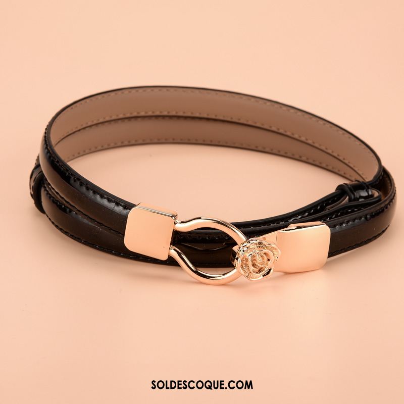 Ceinture Femme Cuir Verni Bien Décoration Doux All-match En Vente