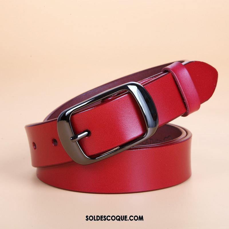 Ceinture Femme Cuir Véritable Mode Loisir Simple Décoration En Ligne