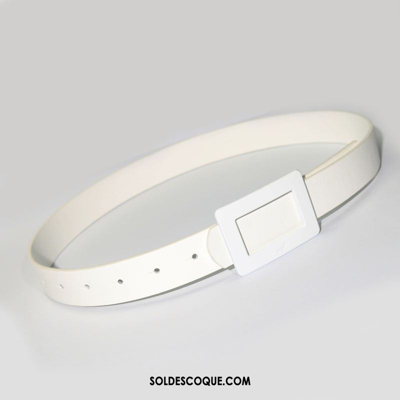 Ceinture Femme Cuir Véritable Noir All-match Vert Blanc En Vente