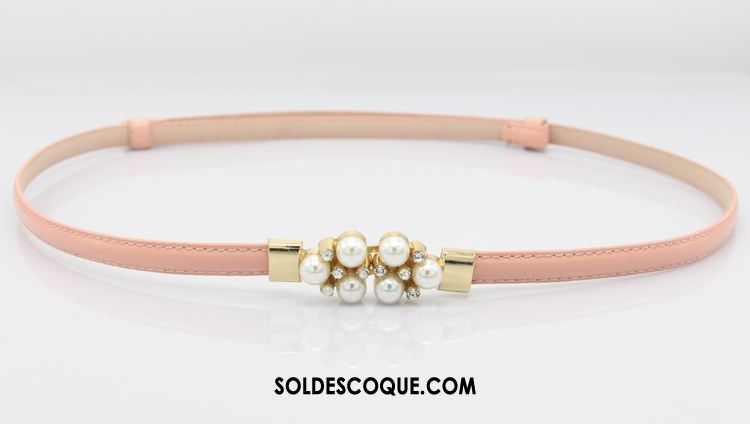 Ceinture Femme Décoration Blanc Petit Ajustable Perle Pas Cher