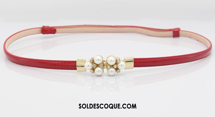 Ceinture Femme Décoration Blanc Petit Ajustable Perle Pas Cher