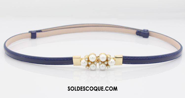 Ceinture Femme Décoration Blanc Petit Ajustable Perle Pas Cher