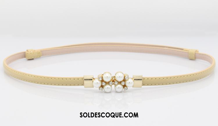 Ceinture Femme Décoration Blanc Petit Ajustable Perle Pas Cher