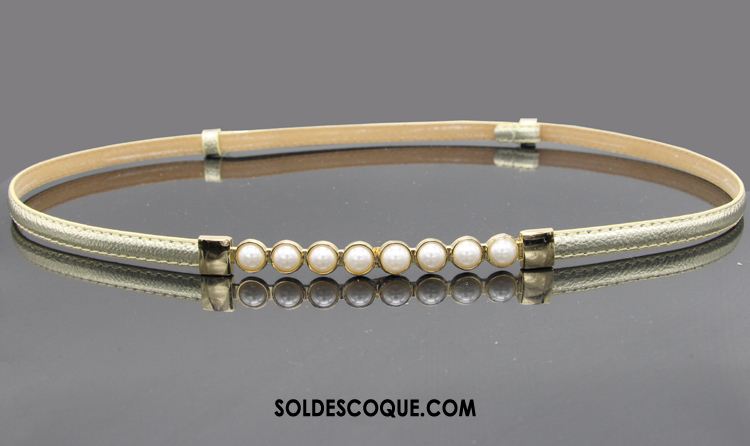 Ceinture Femme Décoration Blanc Petit Ajustable Perle Pas Cher