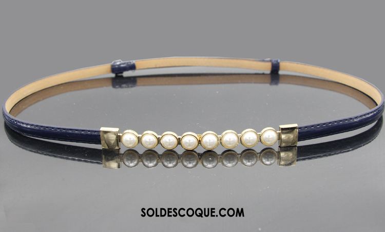 Ceinture Femme Décoration Blanc Petit Ajustable Perle Pas Cher