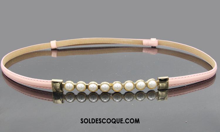 Ceinture Femme Décoration Blanc Petit Ajustable Perle Pas Cher