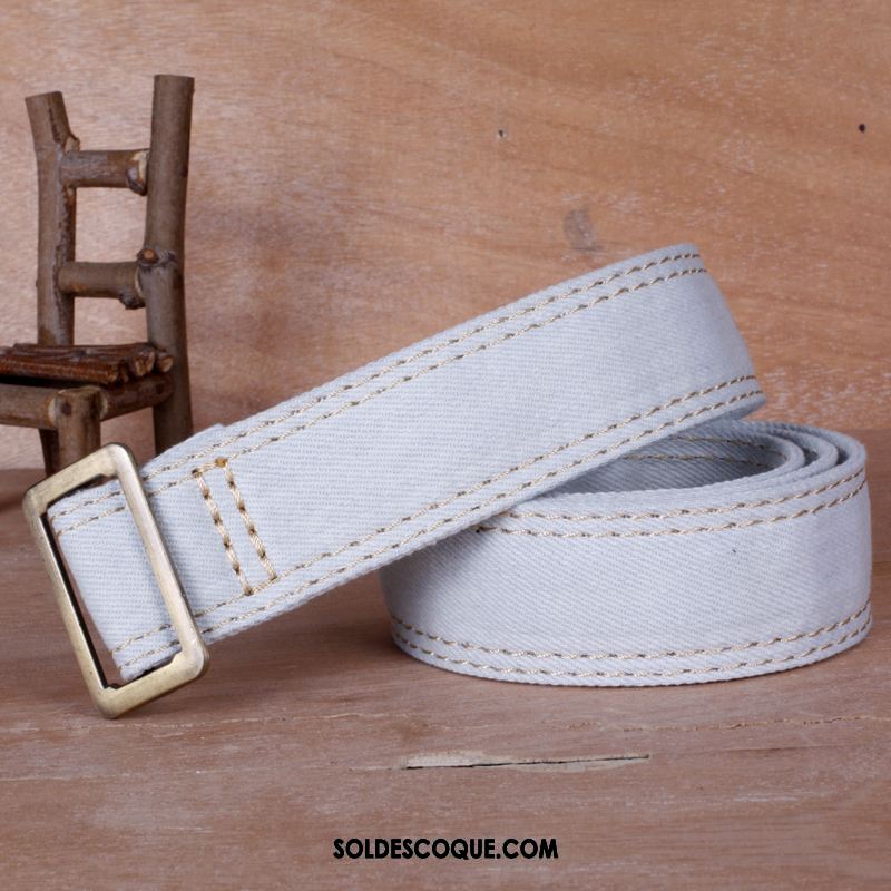 Ceinture Femme Décoration Bleu Denim Toile Ultra-court En Vente