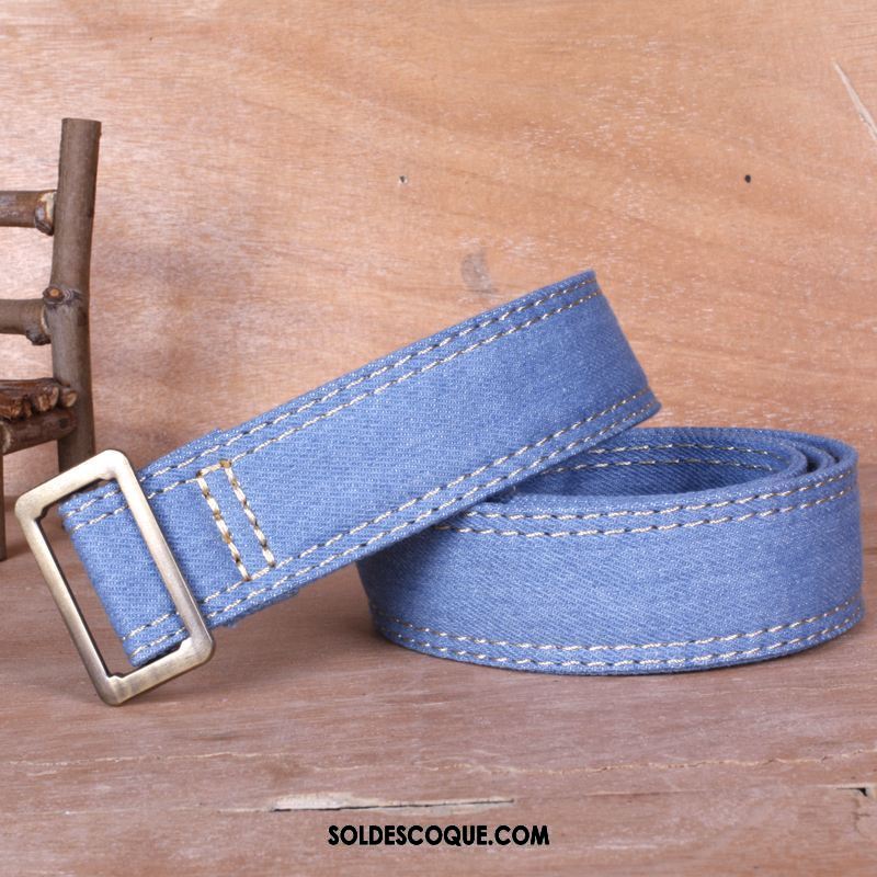 Ceinture Femme Décoration Bleu Denim Toile Ultra-court En Vente