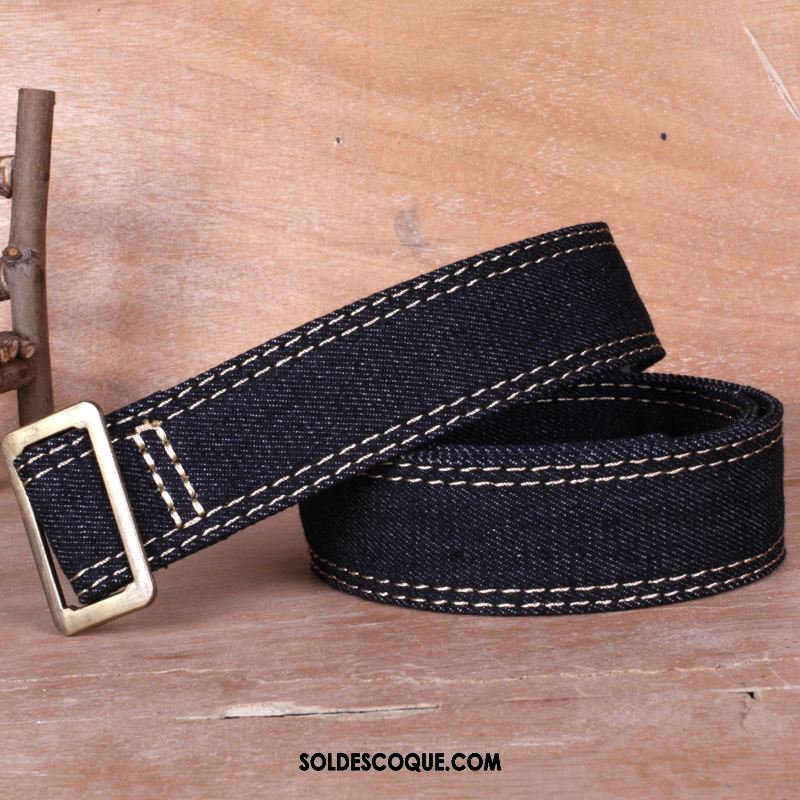 Ceinture Femme Décoration Bleu Denim Toile Ultra-court En Vente