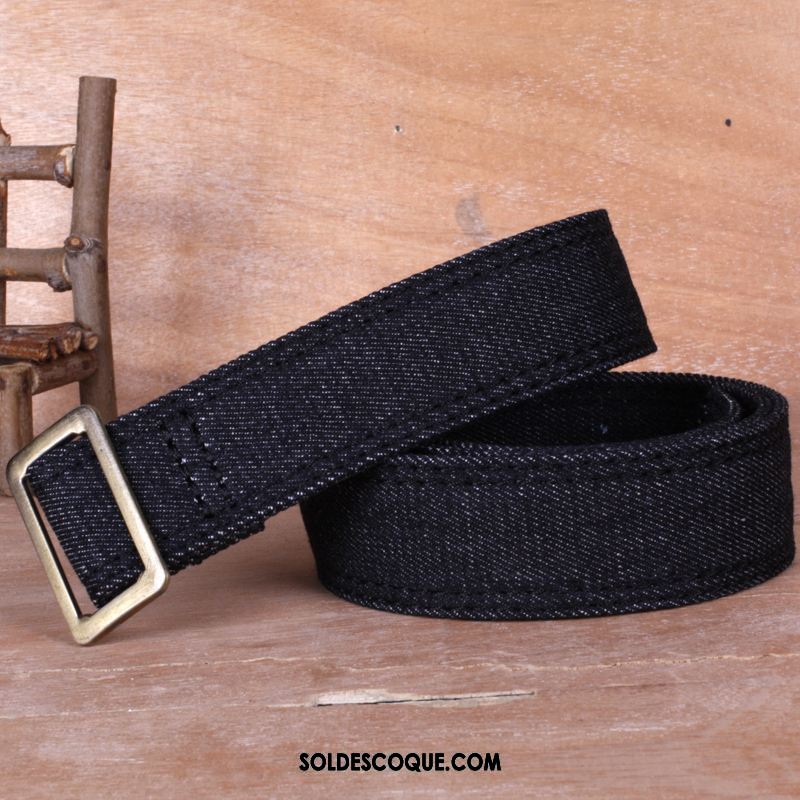 Ceinture Femme Décoration Bleu Denim Toile Ultra-court En Vente