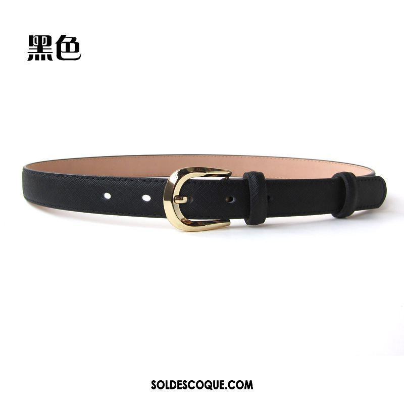 Ceinture Femme Décoration Cuir Véritable Simple Cuir De Vache Bleu En Ligne