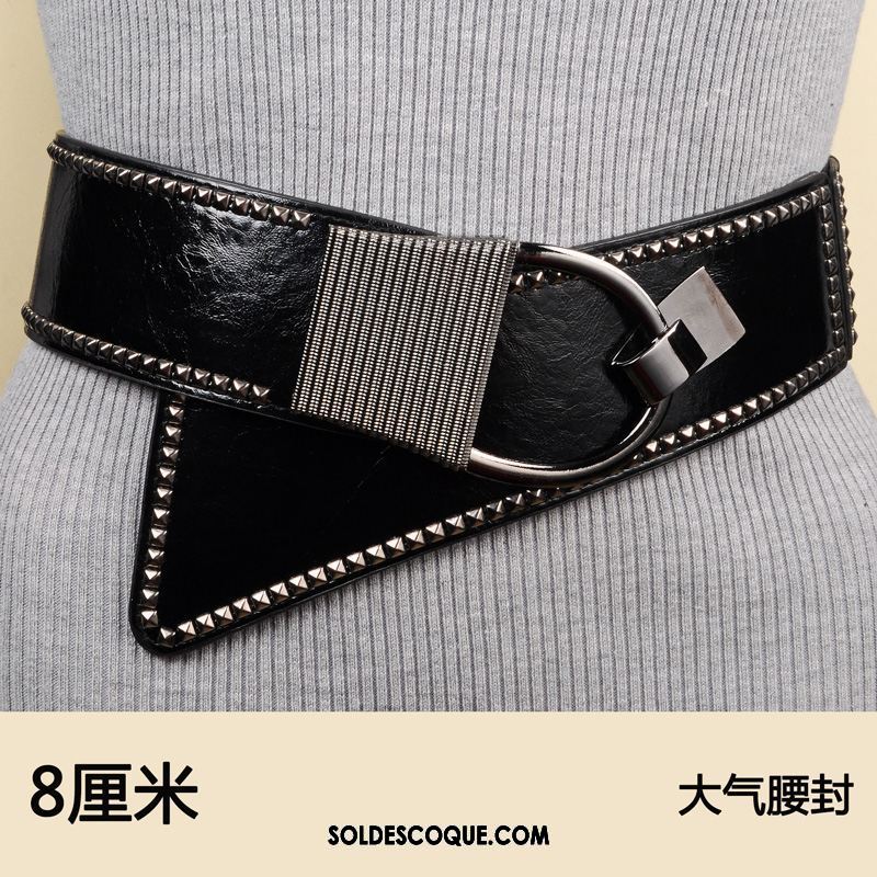 Ceinture Femme Europe Mode Œillet Bleu Élastique Soldes