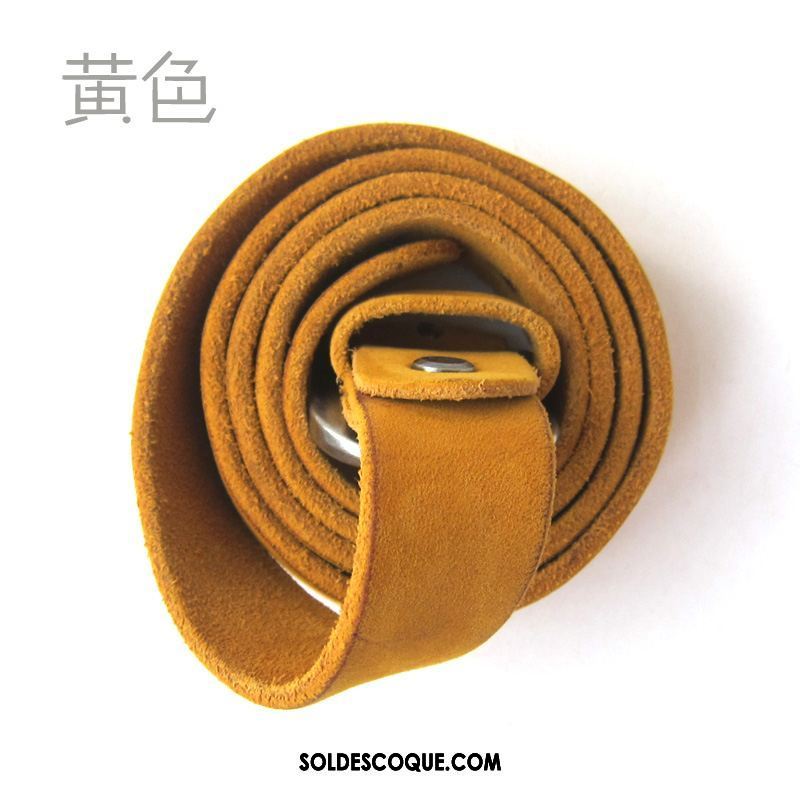 Ceinture Femme Homme Pure Gris Doux Cuir De Vache En Vente