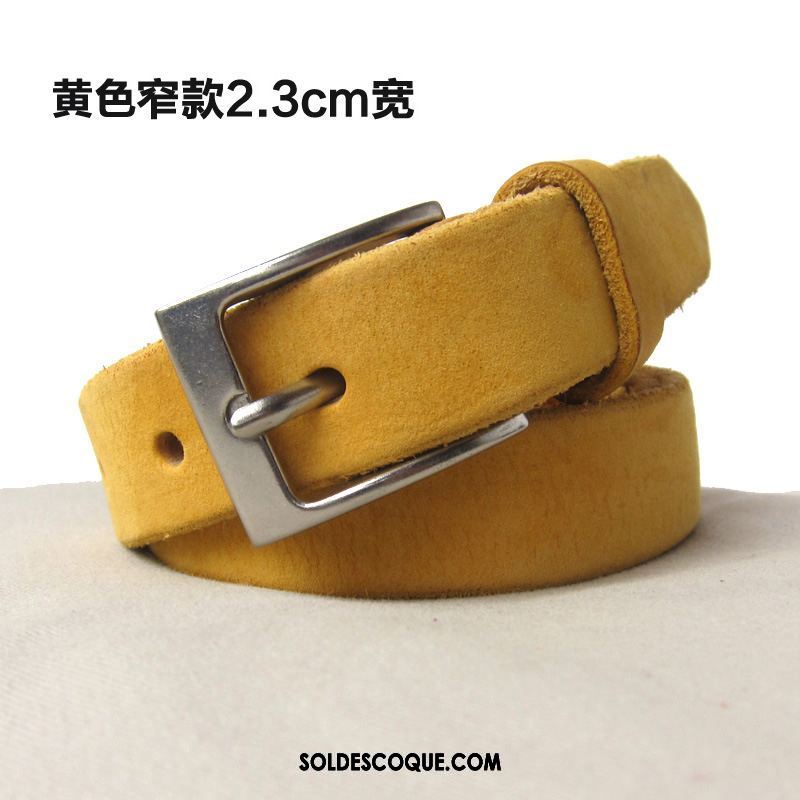 Ceinture Femme Homme Pure Gris Doux Cuir De Vache En Vente