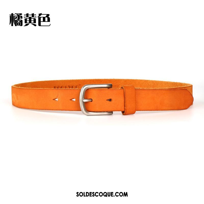 Ceinture Femme Homme Pure Gris Doux Cuir De Vache En Vente