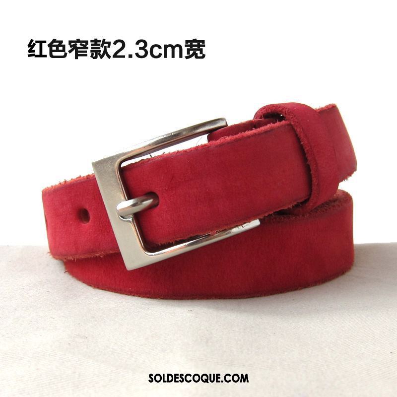 Ceinture Femme Homme Pure Gris Doux Cuir De Vache En Vente