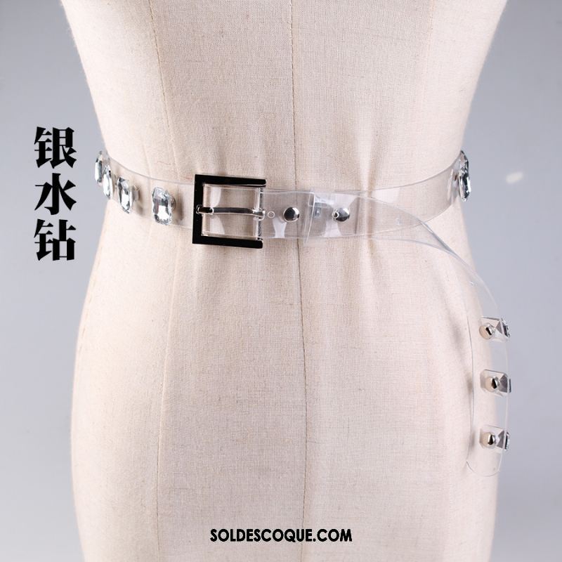 Ceinture Femme Jeans Blanc Bien All-match Transparent Pas Cher