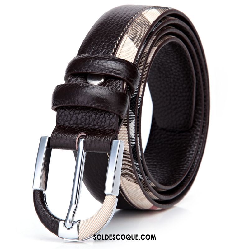 Ceinture Femme Jeunesse Loisir Boucle Cuir De Vache Couche De Tête Soldes