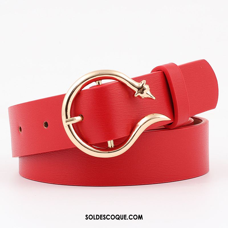 Ceinture Femme Le Nouveau Violet Jeans All-match Rouge En Ligne