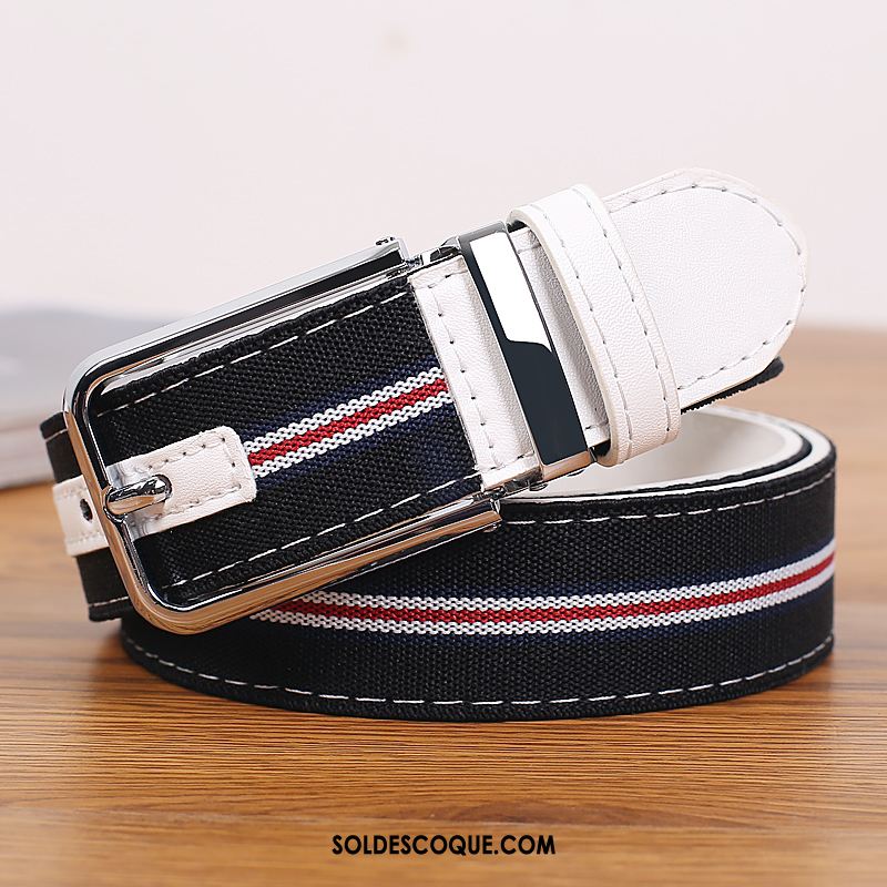 Ceinture Femme Loisir Simple Jeunesse Noir Et Blanc Homme Pas Cher