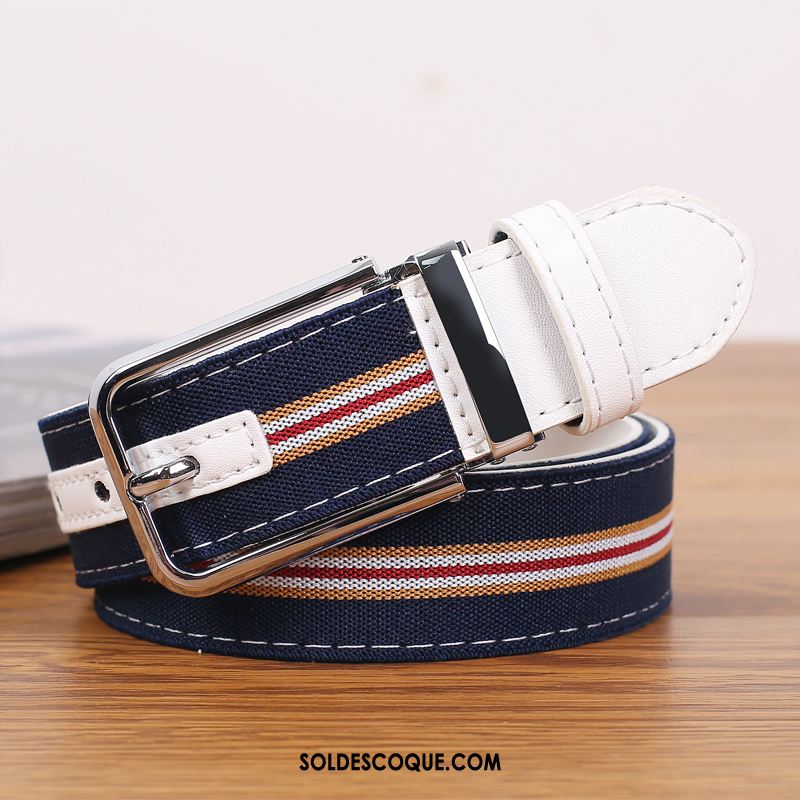 Ceinture Femme Loisir Simple Jeunesse Noir Et Blanc Homme Pas Cher