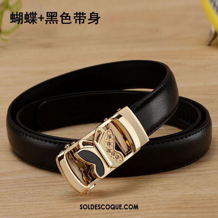 Ceinture Femme Mode All-match Noir Décoration Personnalité Pas Cher