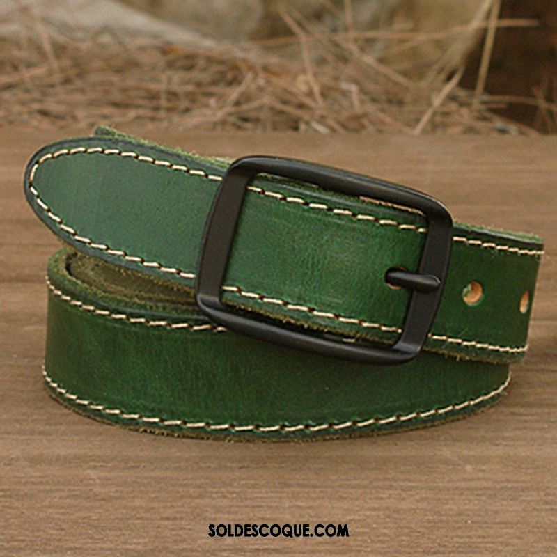 Ceinture Femme Mode Couche De Tête Cuir De Vache Cuir Véritable All-match Pas Cher