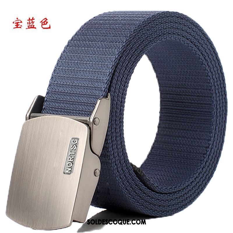 Ceinture Femme Mode Lisse Rouge Toile Homme En Vente