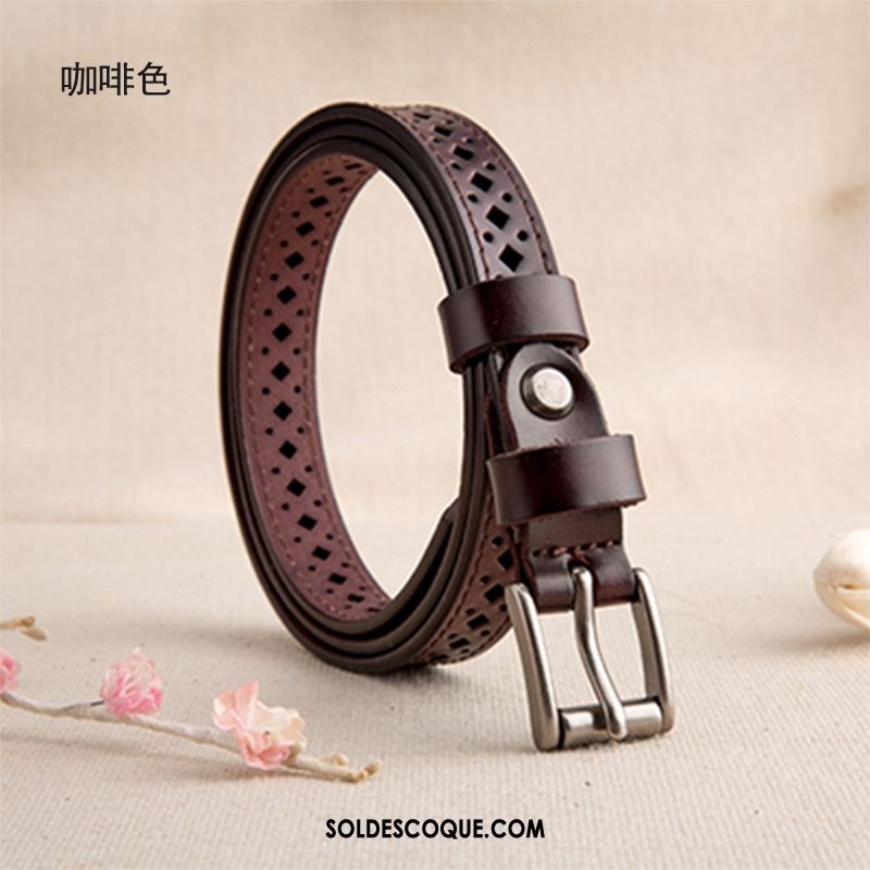 Ceinture Femme Noir Marron Jeans All-match Simple Soldes