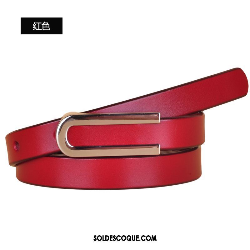 Ceinture Femme Petit Rouge Cuir Véritable Décoration Étudiant En Ligne