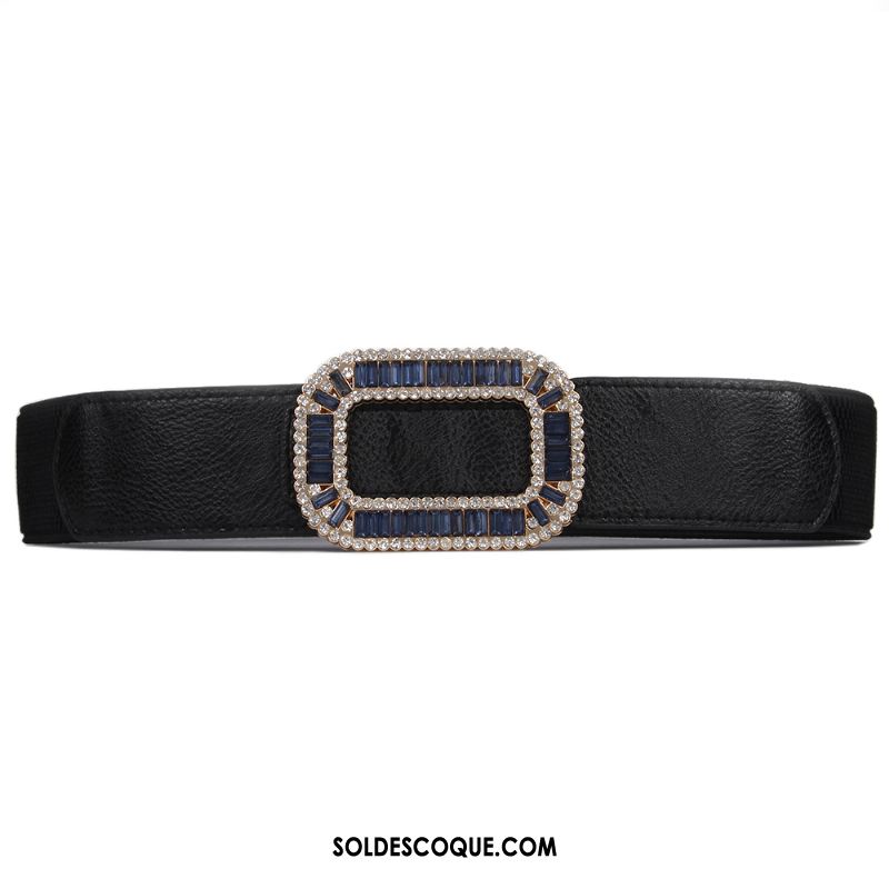 Ceinture Femme Pierres De Strass Élastique Mode All-match Décoration Pas Cher