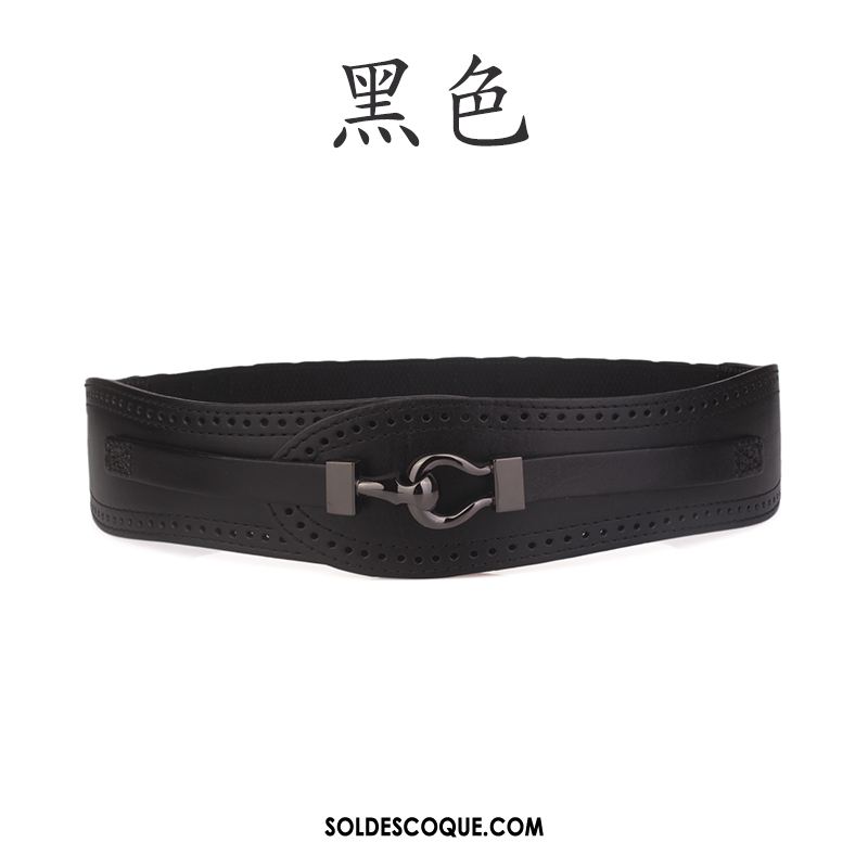 Ceinture Femme Rouge Décoration Cuir Véritable Cuir De Vache Élastique Pas Cher