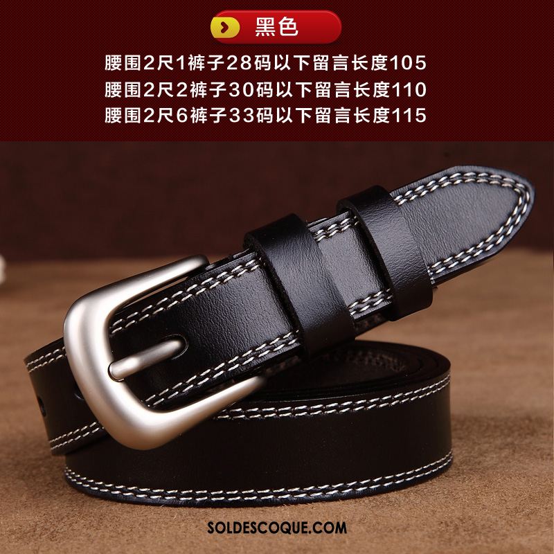 Ceinture Femme Rouge Loisir Mode Modèles Féminins Cuir De Vache Pas Cher