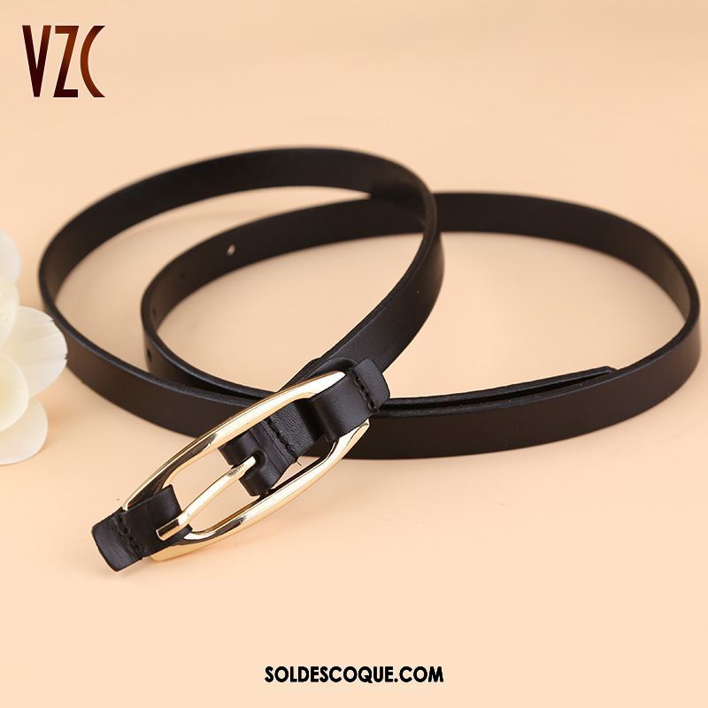 Ceinture Femme Rétro Cuir De Vache All-match Loisir Bien Soldes